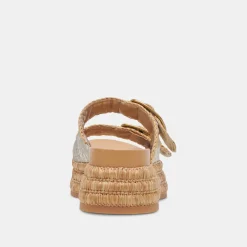 WANIKA SANDALS PLATINUM CRACKLED LEATHER