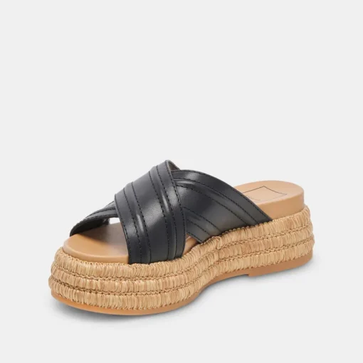 WESLEE SANDALS BLACK LEATHER