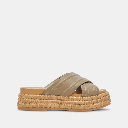 WESLEE SANDALS OLIVE LEATHER