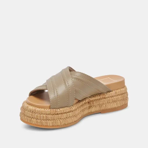 WESLEE SANDALS OLIVE LEATHER