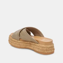 WESLEE SANDALS OLIVE LEATHER