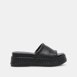WIMSYN SANDALS BLACK LEATHER