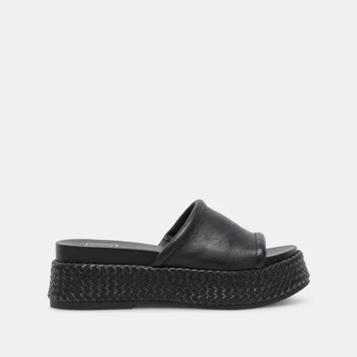 WIMSYN SANDALS BLACK LEATHER