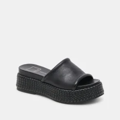 WIMSYN SANDALS BLACK LEATHER
