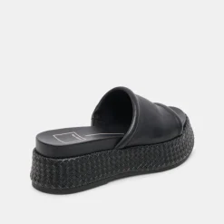 WIMSYN SANDALS BLACK LEATHER