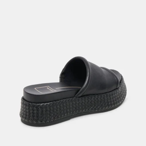WIMSYN SANDALS BLACK LEATHER