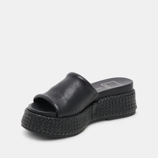 WIMSYN SANDALS BLACK LEATHER