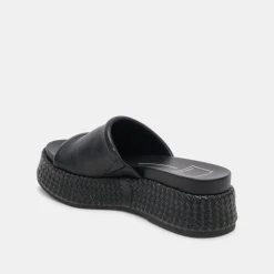 WIMSYN SANDALS BLACK LEATHER