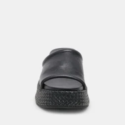 WIMSYN SANDALS BLACK LEATHER