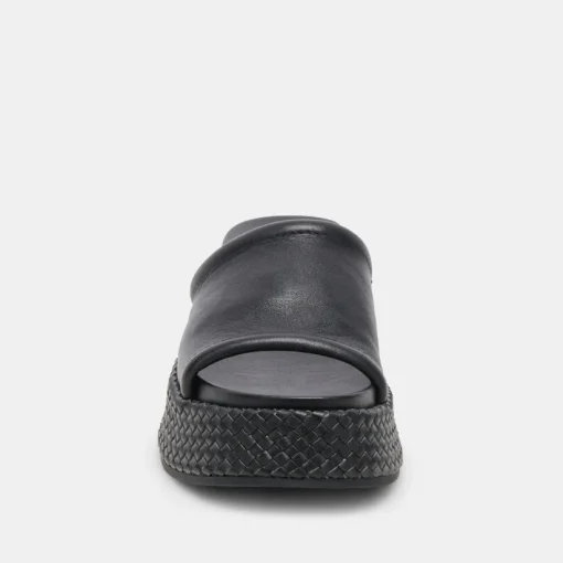 WIMSYN SANDALS BLACK LEATHER