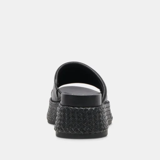 WIMSYN SANDALS BLACK LEATHER