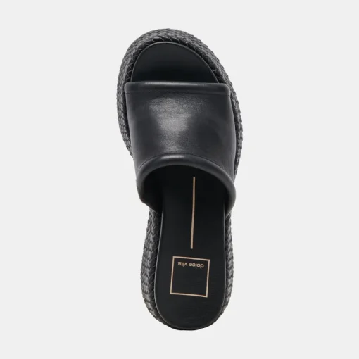 WIMSYN SANDALS BLACK LEATHER