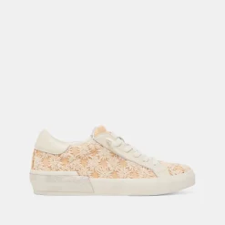 ZINA FLORAL SNEAKERS CREME FLORAL RAFFIA