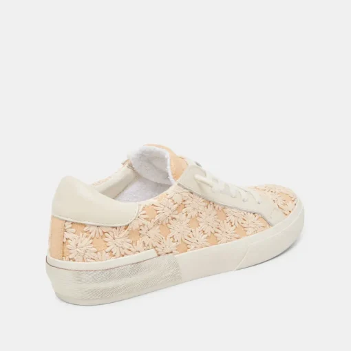 ZINA FLORAL SNEAKERS CREME FLORAL RAFFIA