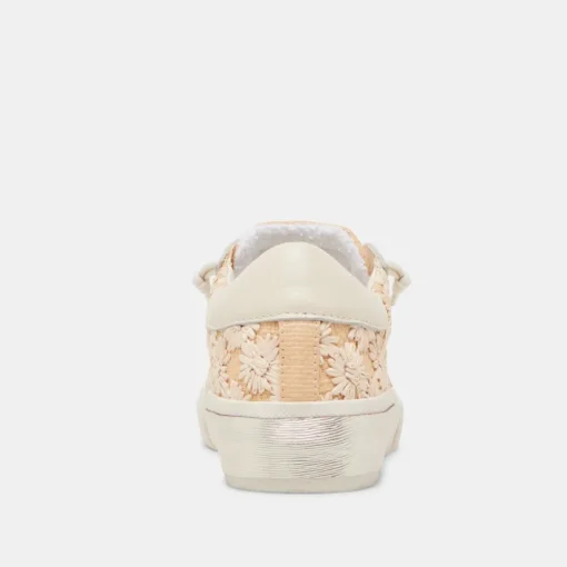 ZINA FLORAL SNEAKERS CREME FLORAL RAFFIA