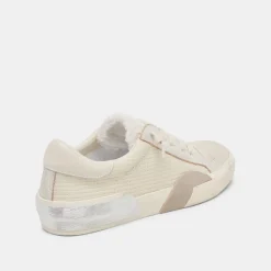 ZINA PLUSH SNEAKERS OFF WHITE WOVEN