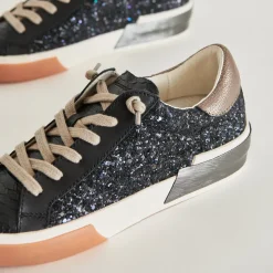ZINA SNEAKERS BLACK SHIMMER GLITTER