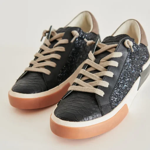 ZINA SNEAKERS BLACK SHIMMER GLITTER