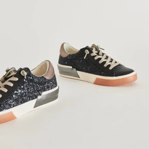 ZINA SNEAKERS BLACK SHIMMER GLITTER