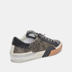 ZINA SNEAKERS BLACK SPOTTED CALF HAIR