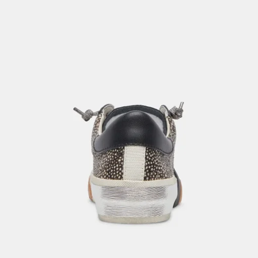 ZINA SNEAKERS BLACK SPOTTED CALF HAIR