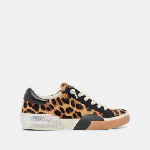 ZINA SNEAKERS LEOPARD BLACK CALF HAIR