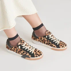 ZINA SNEAKERS LEOPARD BLACK CALF HAIR