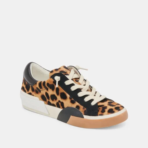 ZINA SNEAKERS LEOPARD BLACK CALF HAIR