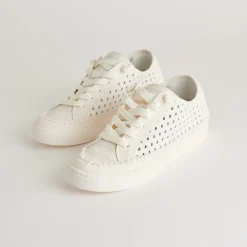 ZOLEN SNEAKERS WHITE PERFORATED LEATHER