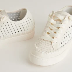 ZOLEN SNEAKERS WHITE PERFORATED LEATHER