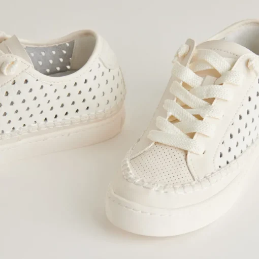 ZOLEN SNEAKERS WHITE PERFORATED LEATHER