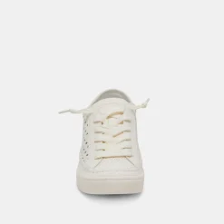 ZOLEN SNEAKERS WHITE PERFORATED LEATHER