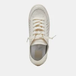 ZOLEN SNEAKERS WHITE PERFORATED LEATHER