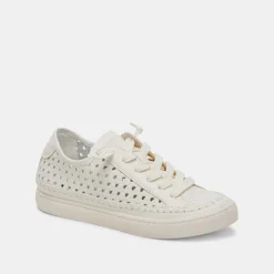 ZOLEN SNEAKERS WHITE PERFORATED LEATHER