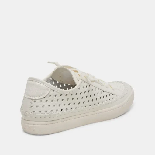 ZOLEN SNEAKERS WHITE PERFORATED LEATHER