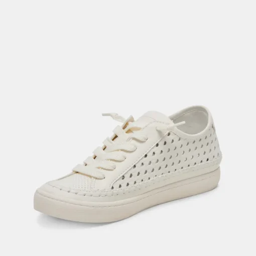 ZOLEN SNEAKERS WHITE PERFORATED LEATHER